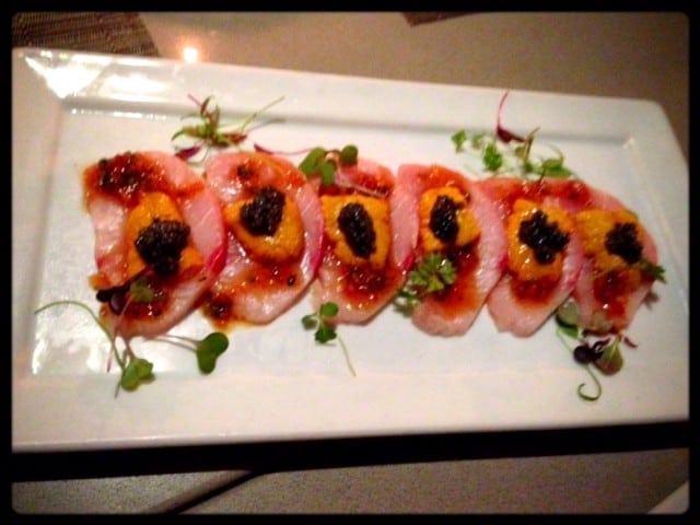 Yellow Tail with Santa Barbara Uni and Caviar