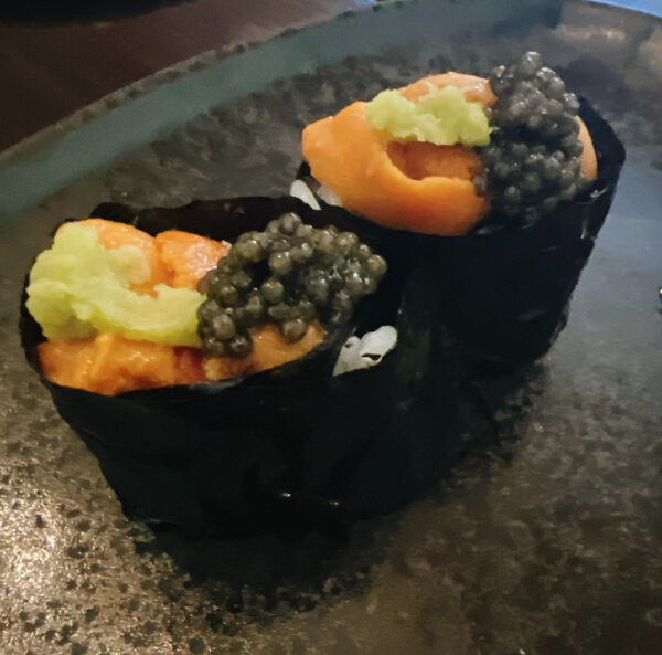 Uni topped with Caviar