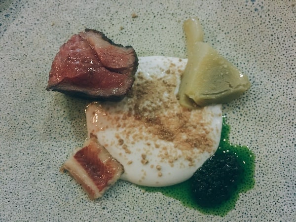 Lamb_Yogurt_foam_mint_pesto_artichokes_smoked_eel_dried_yeast_EatDrinkLA