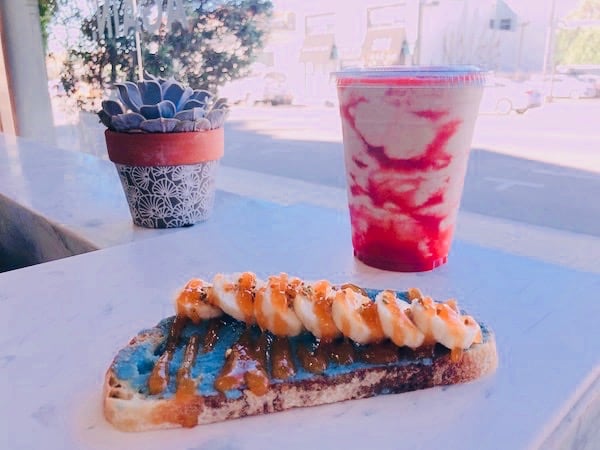 Smoothie and Toast from Little West