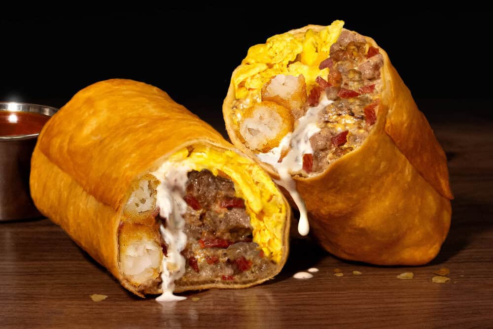 BACON & SAUSAGE BREAKFAST CHIMICHANGA