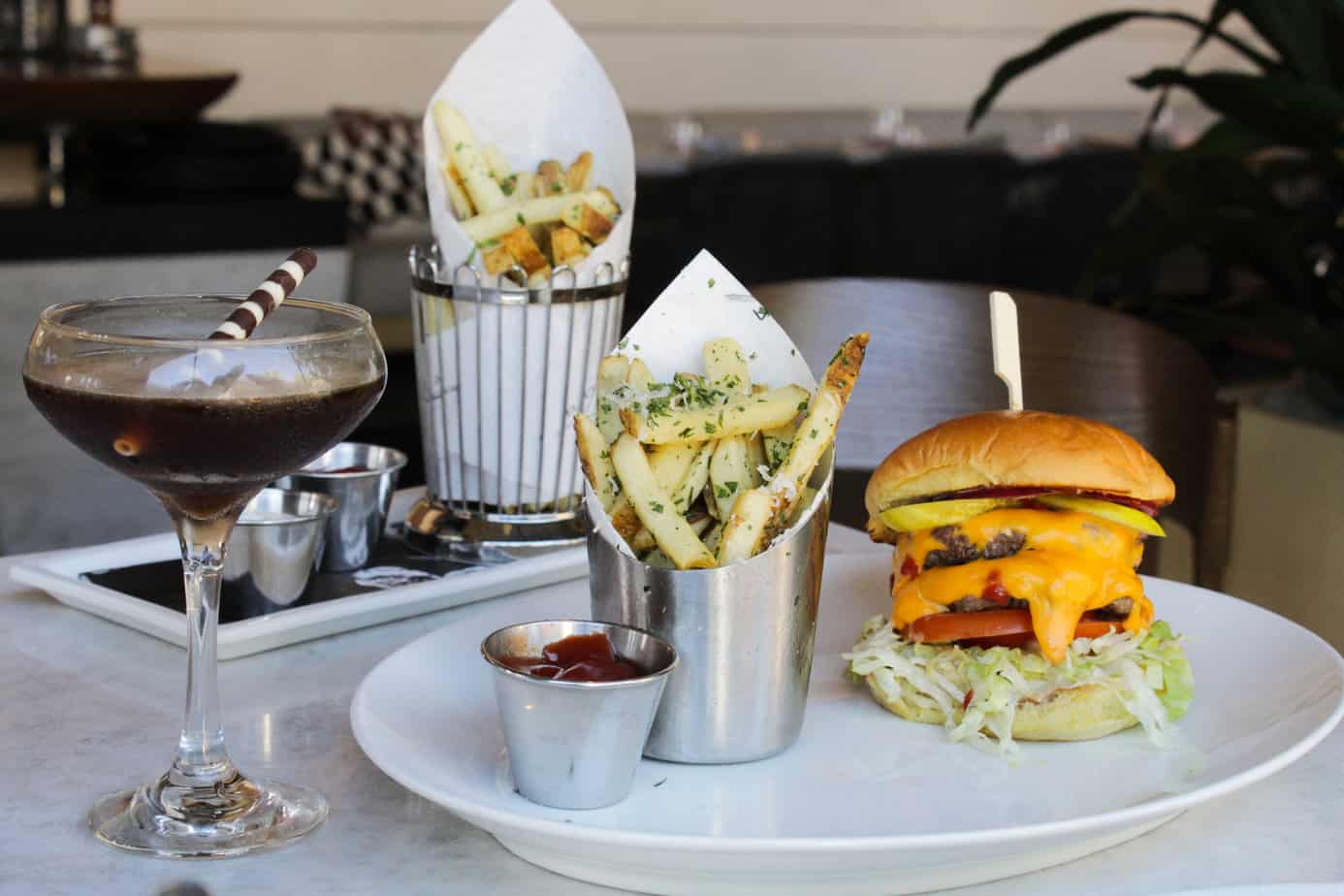 Wagyu Burger, Truffle Fries, Expresso Martini