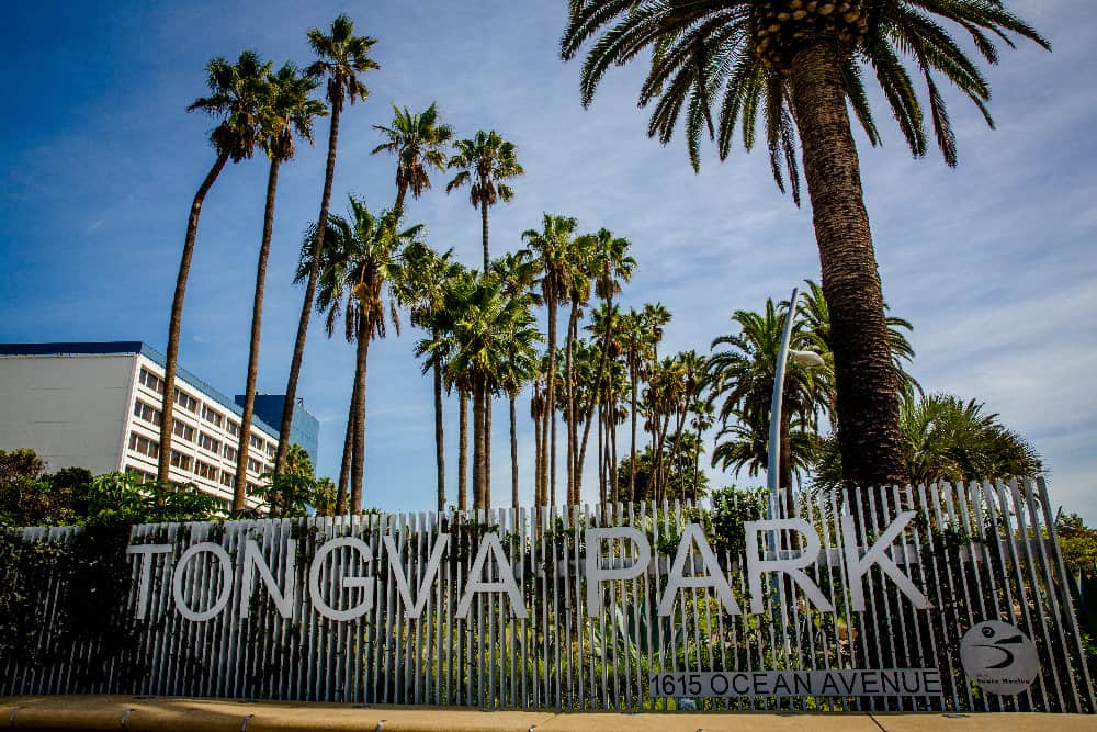 Tongva Park Sign