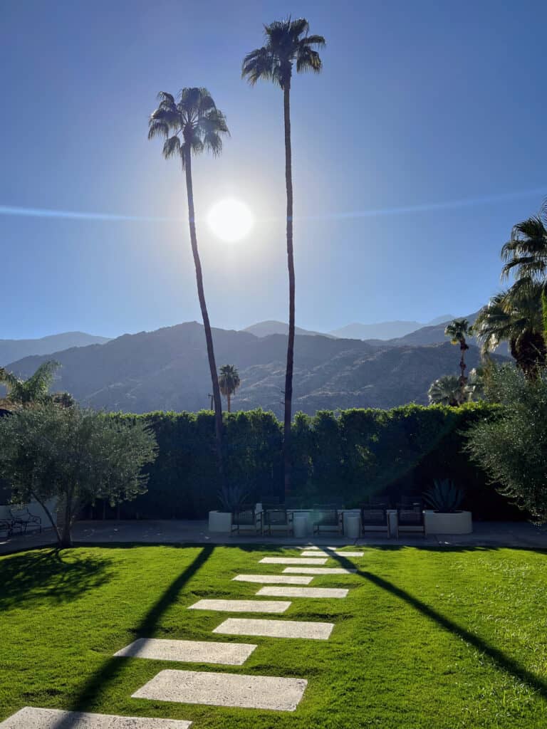 Firepit and San Jacinto Mountains