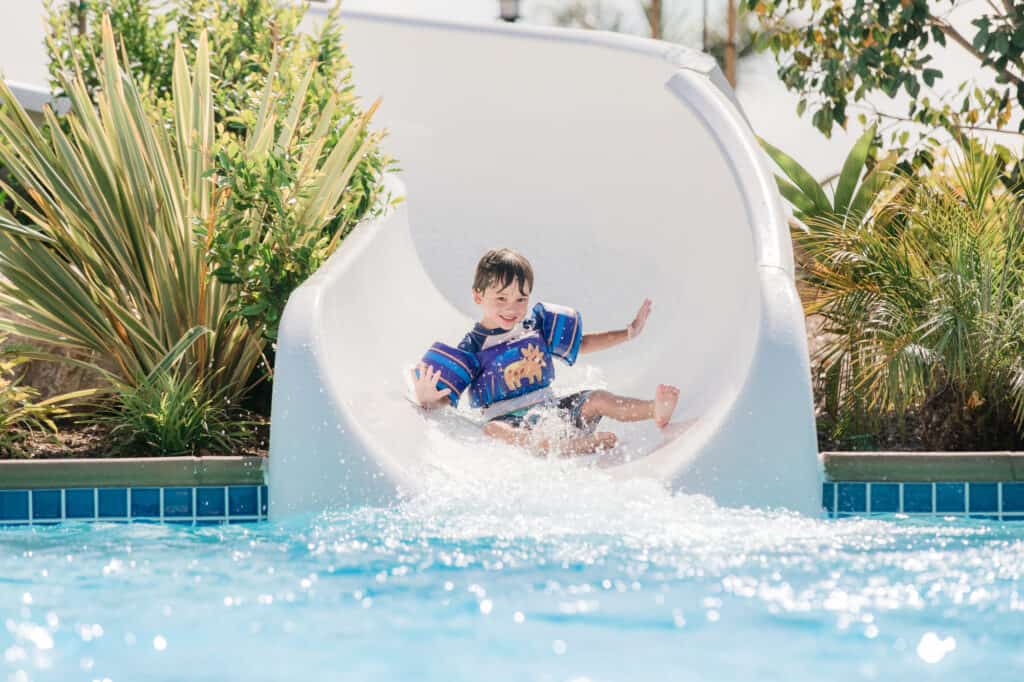Waterslide at Sheraton Carlsbad best family hotels in Carlsbad