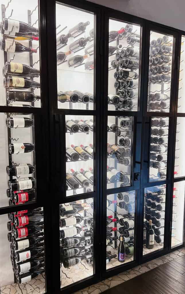 Carefully curated Wine Cellar at Santuari Restaurant