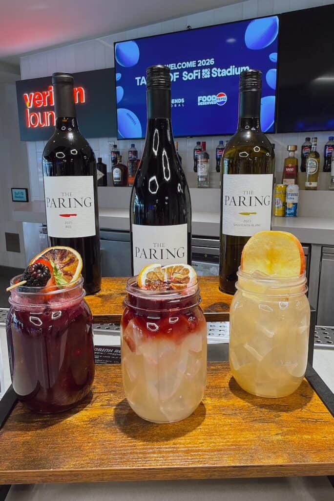 Club Level Wines at SoFi