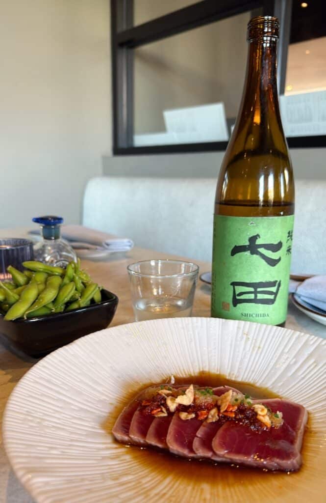 Tuna Tataki & Shichida Sake