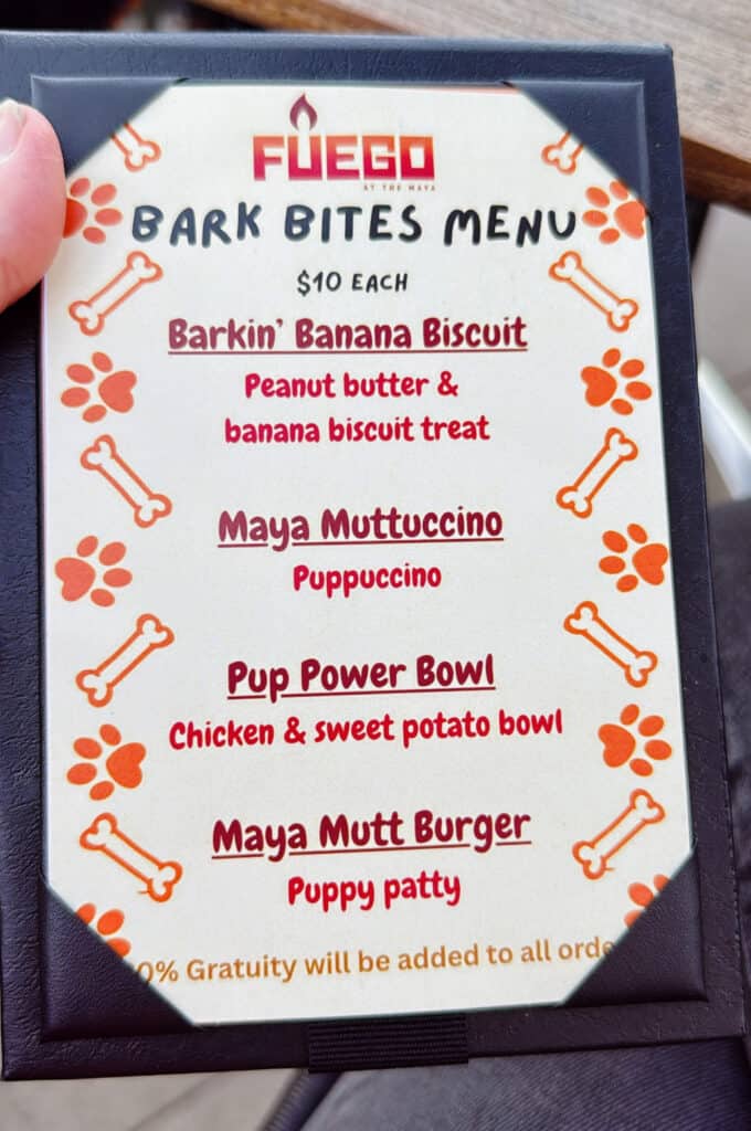 Bark Bites Menu