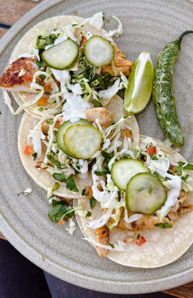 Fish Tacos at Fuego Restaurant