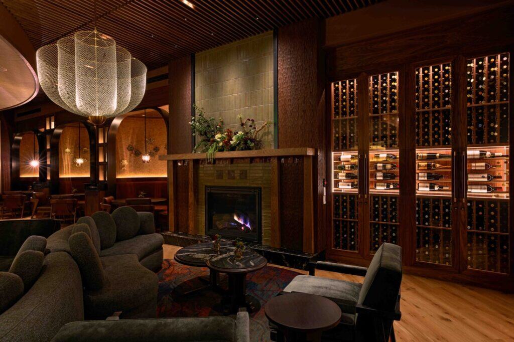 Wine Collection Display at Napa Rose