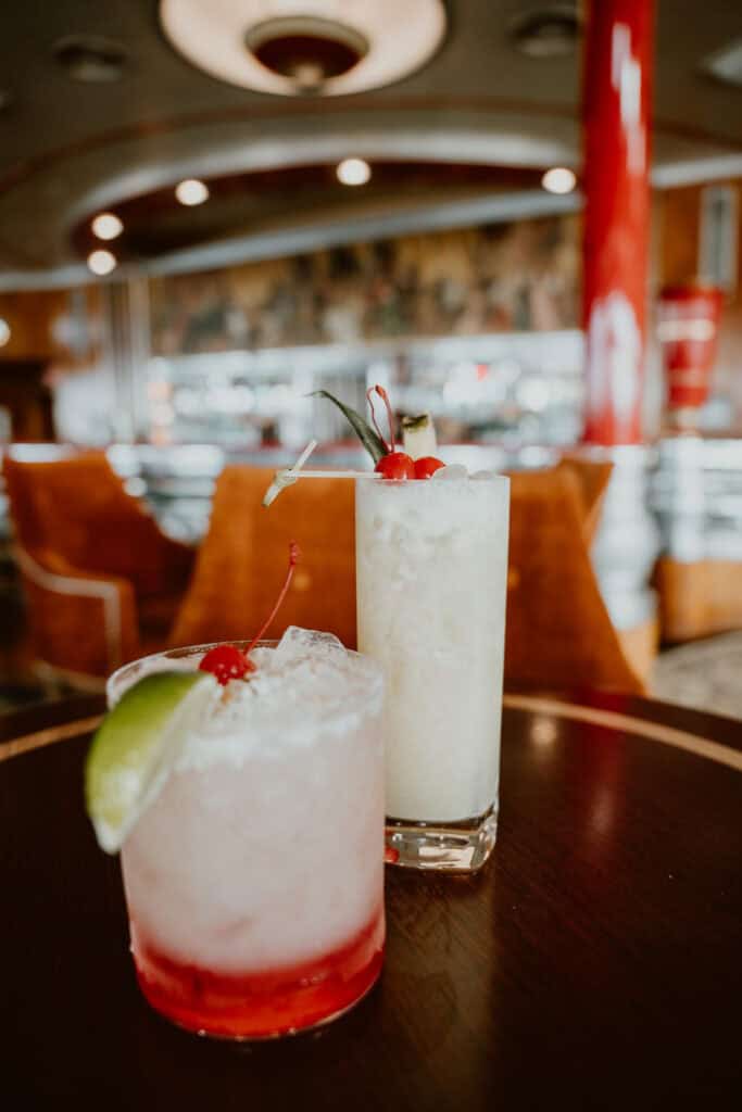 Cocktails aboard the Queen Mary