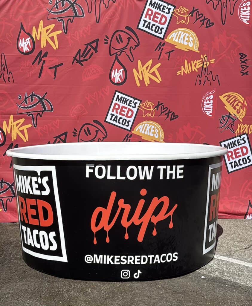 Follow the Drip Mike's Red Tacos